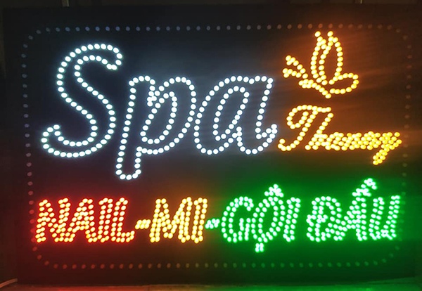 biển quảng cáo led spa