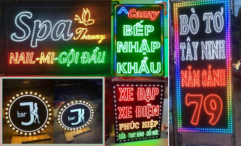 làm bảng hiệu đèn led