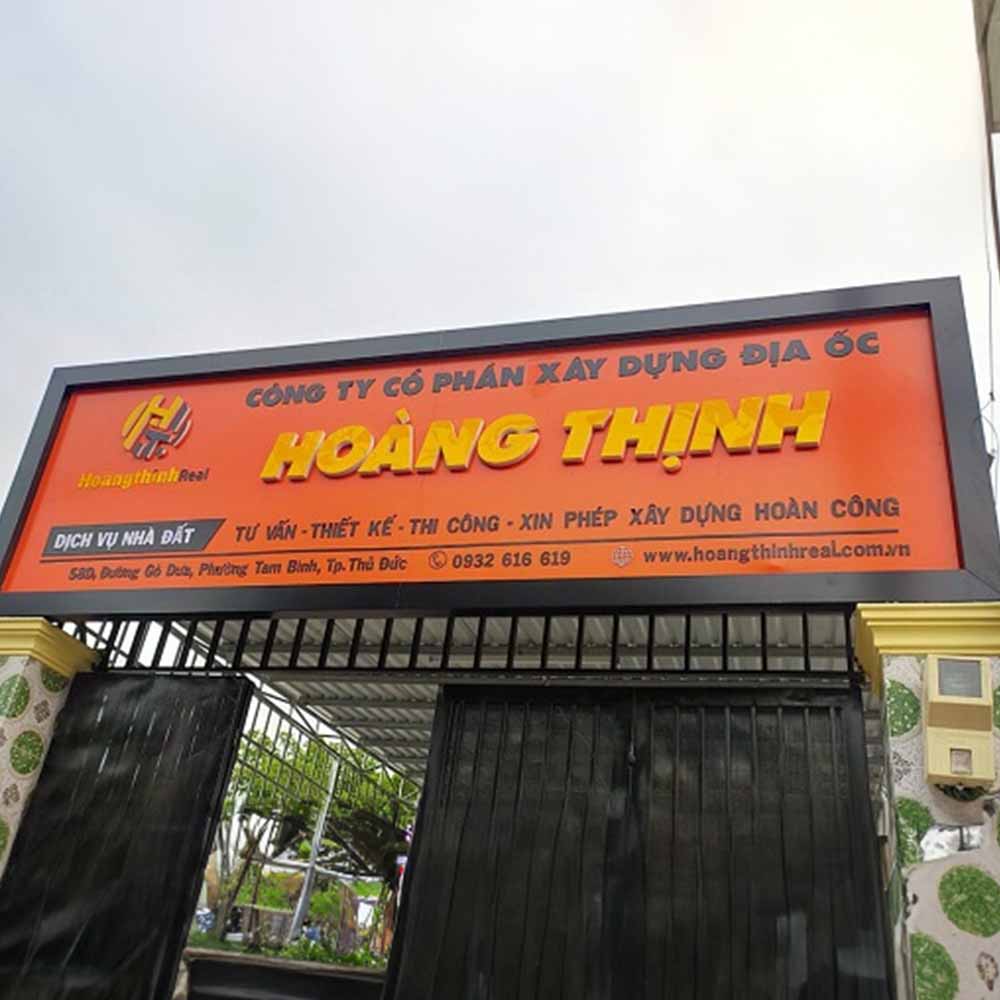 Mẫu bảng hiệu cho công ty xây dựng